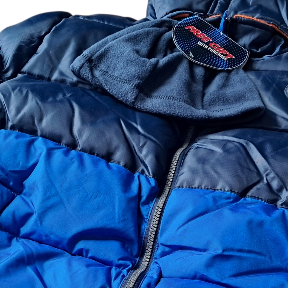 iXtreme Boys Puffer Jacket Blue Orange Hooded Winter Warm Coat XL - Picture 3 of 12